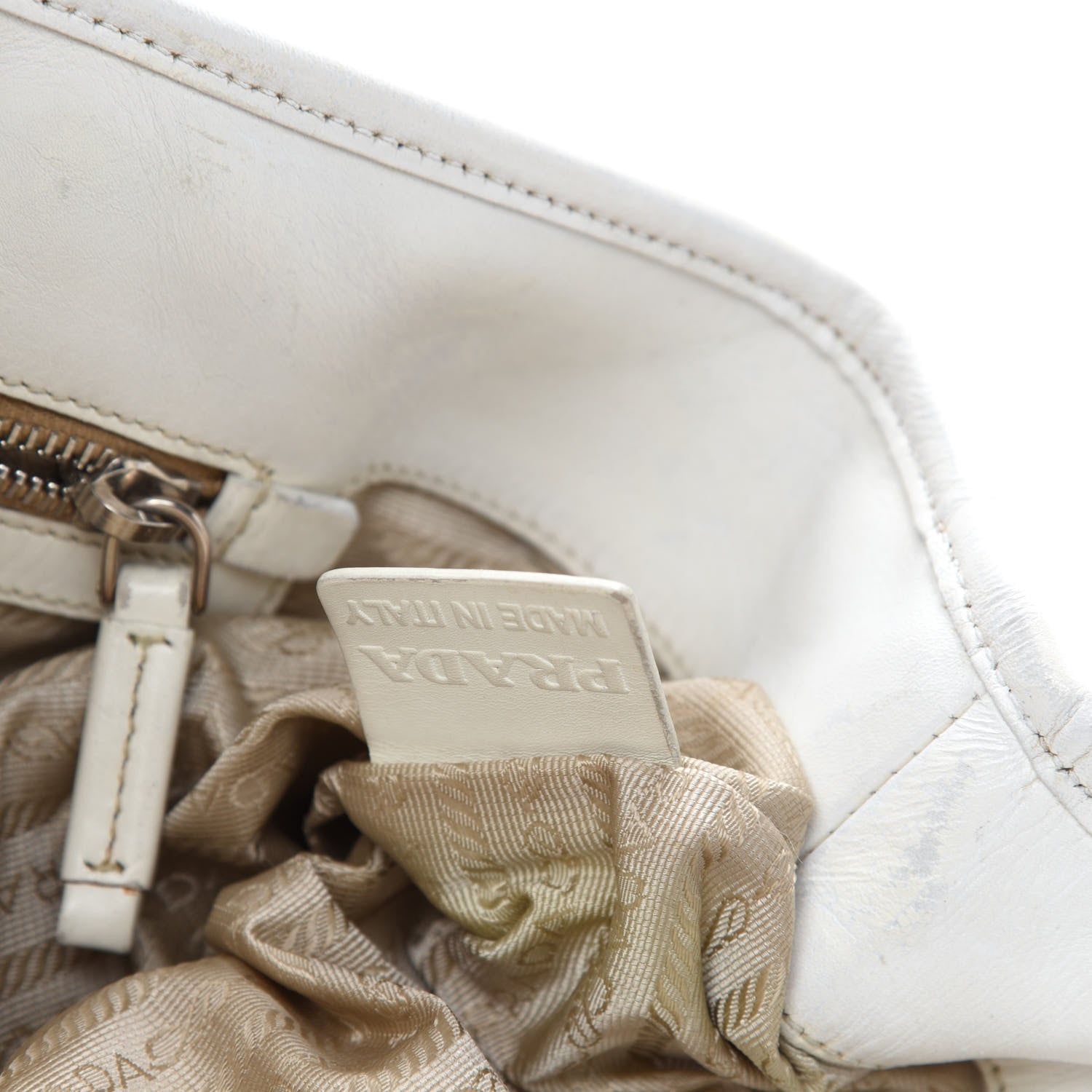 Prada Jacquard Logo Tote Corda Talco 13 of 15