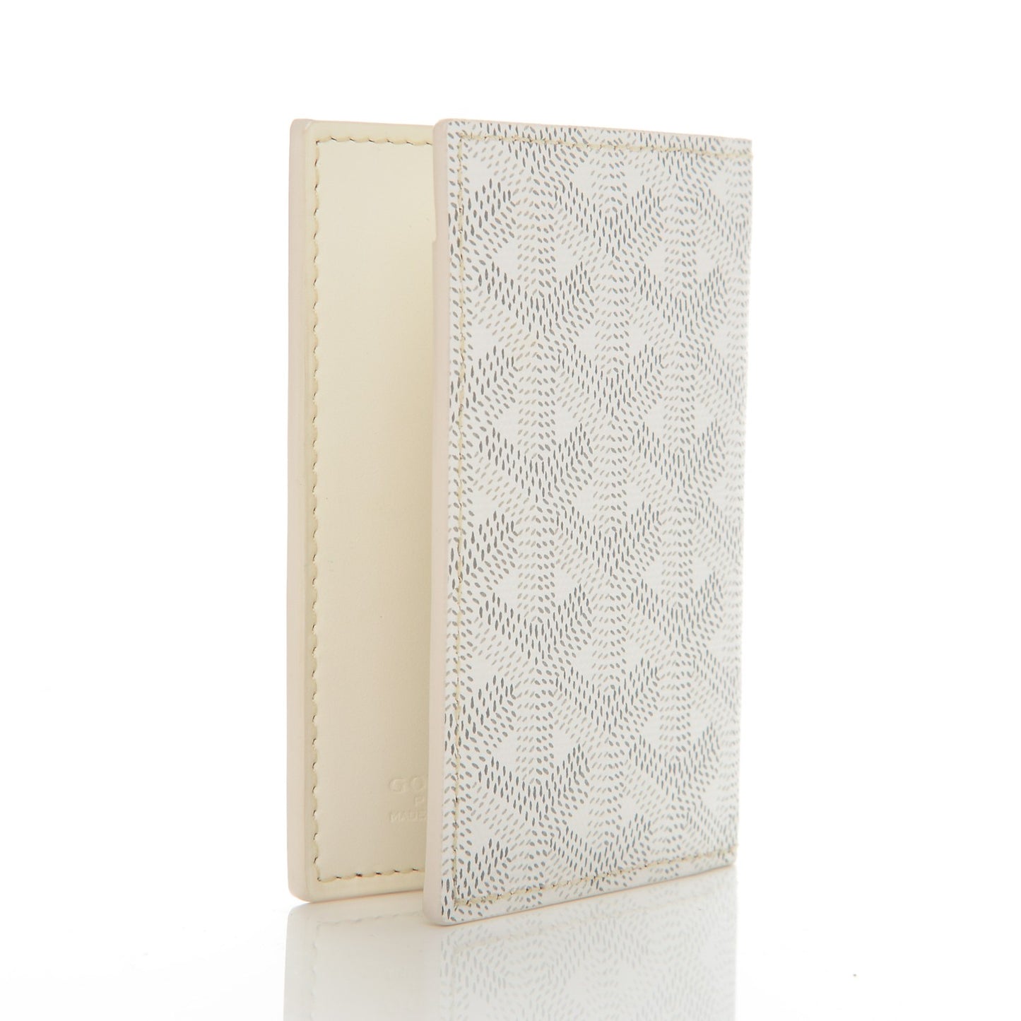 Goyardine Saint Marc Folding Card Case White