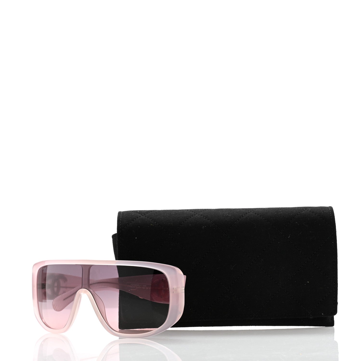 Chanel Acetate Shield Sunglasses 5495 Light Pink 8 of 8