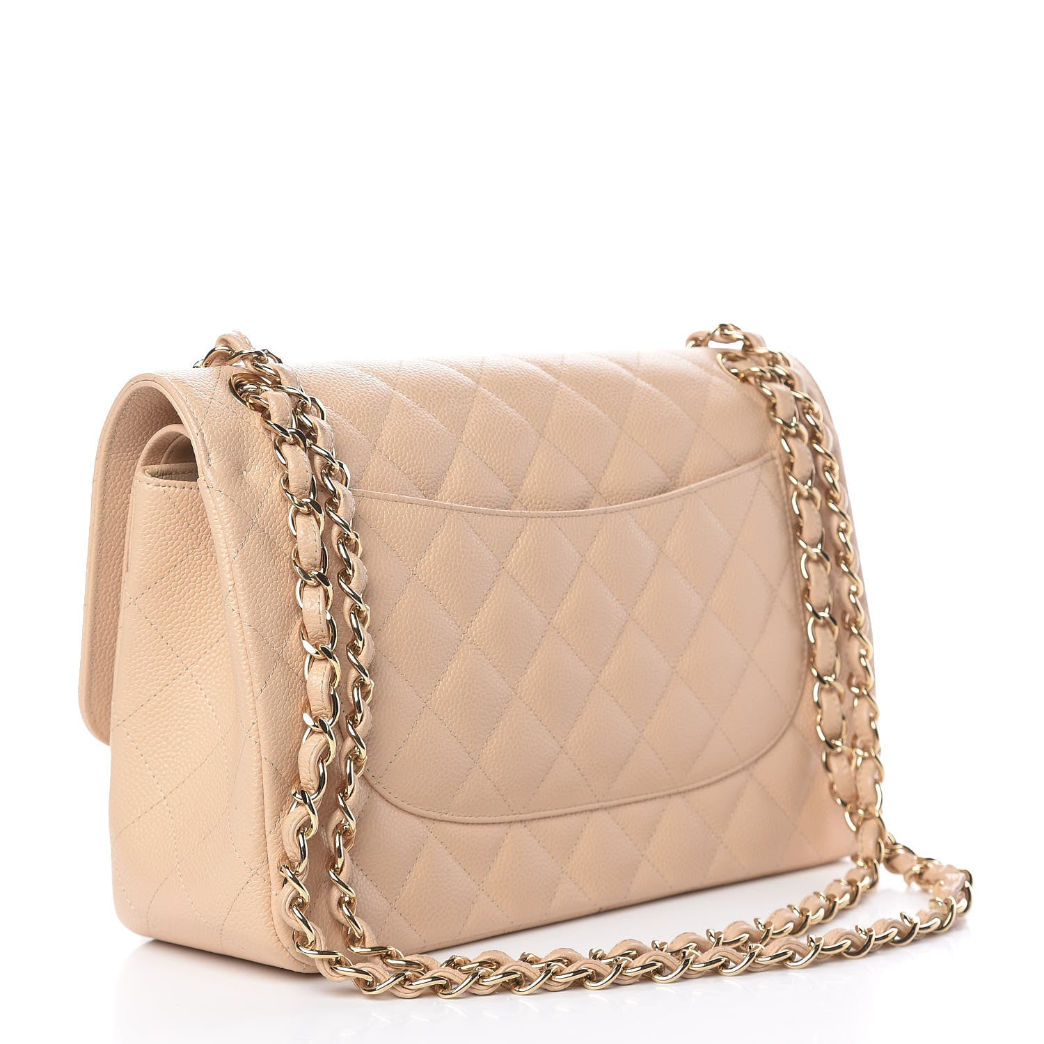 Chanel Caviar Quilted Jumbo Double Flap Beige Clair 3 of 16