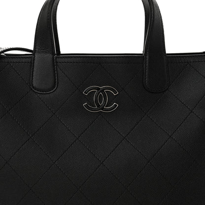 Chanel Caviar Stitched Medium Lady Coco Shopping Tote Black 8 of 11