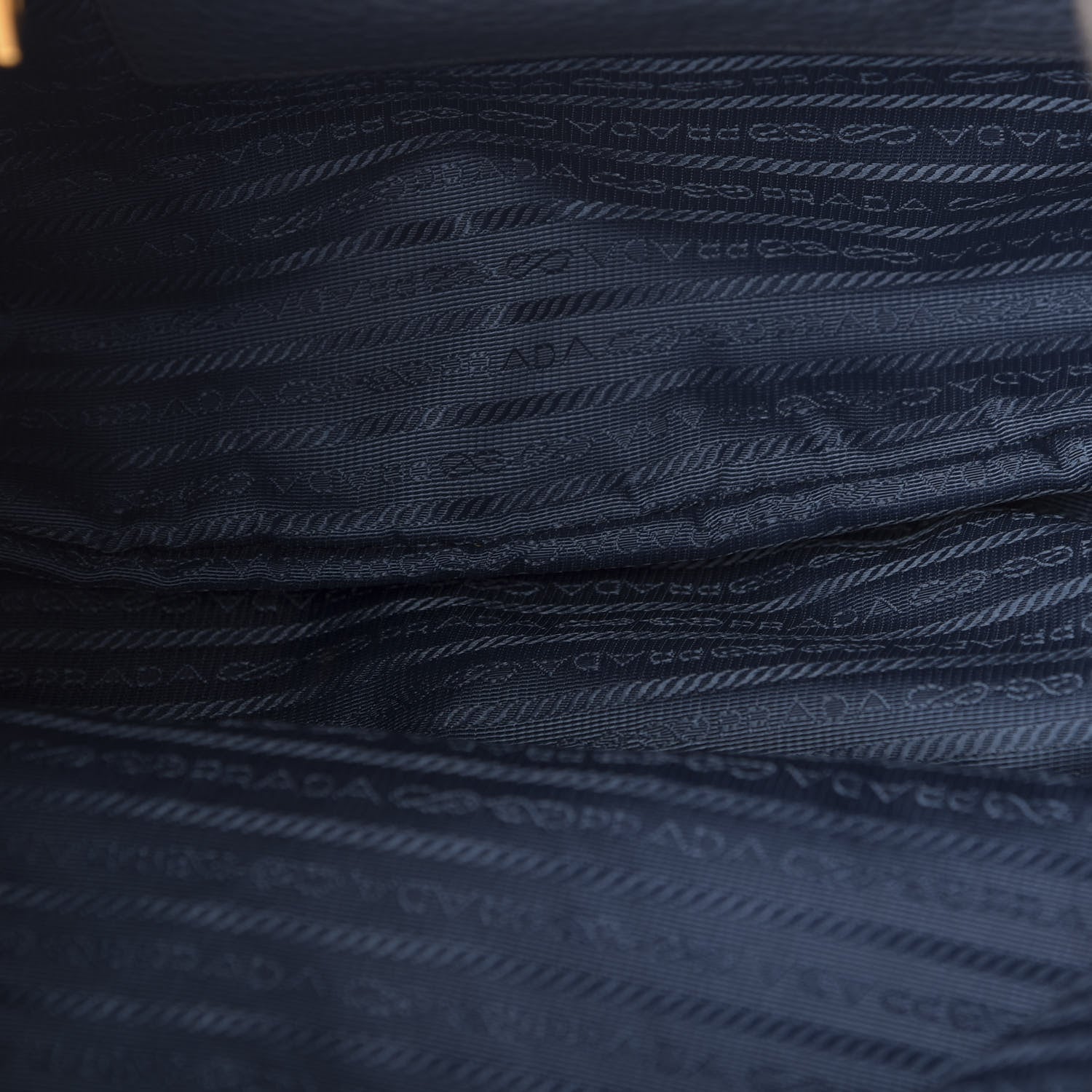 Prada Vitello Daino Double Pocket Hobo Cobalto 5 of 14