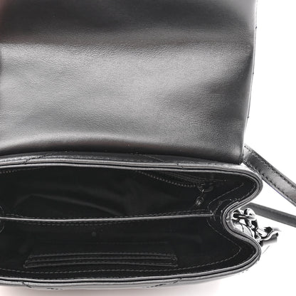 Saint Laurent Calfskin Y Quilted Monogram Monochrome Toy Loulou Crossbody Bag Black 4 of 9