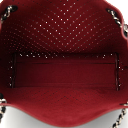 Chanel Perforated Caviar Drawstring Bucket Bag Black 6 of 12