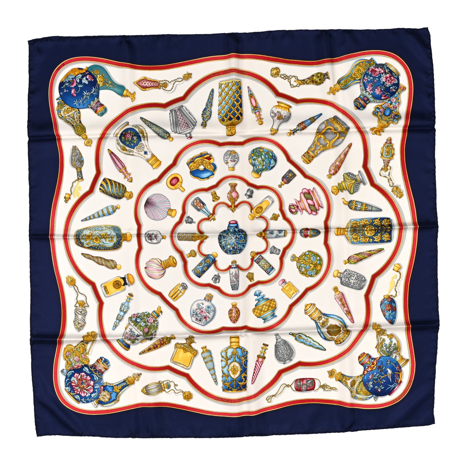 Hermes Silk Qu Importe Le Flacon Scarf 90 1 of 3