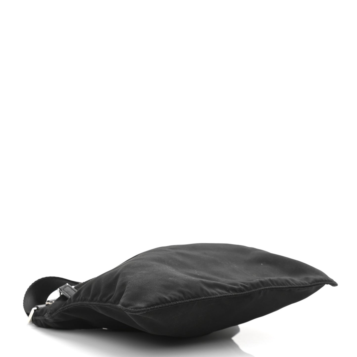 Nylon Vela Small Flat Messenger Bag Black