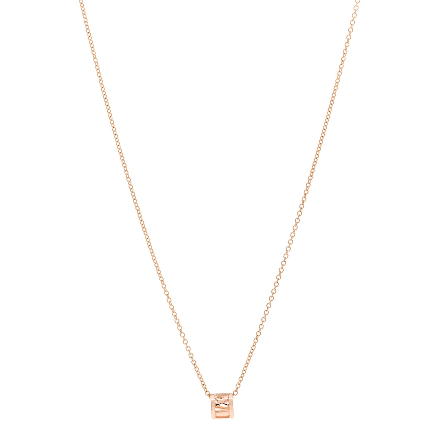 18K Rose Gold Atlas Open Pendant Necklace
