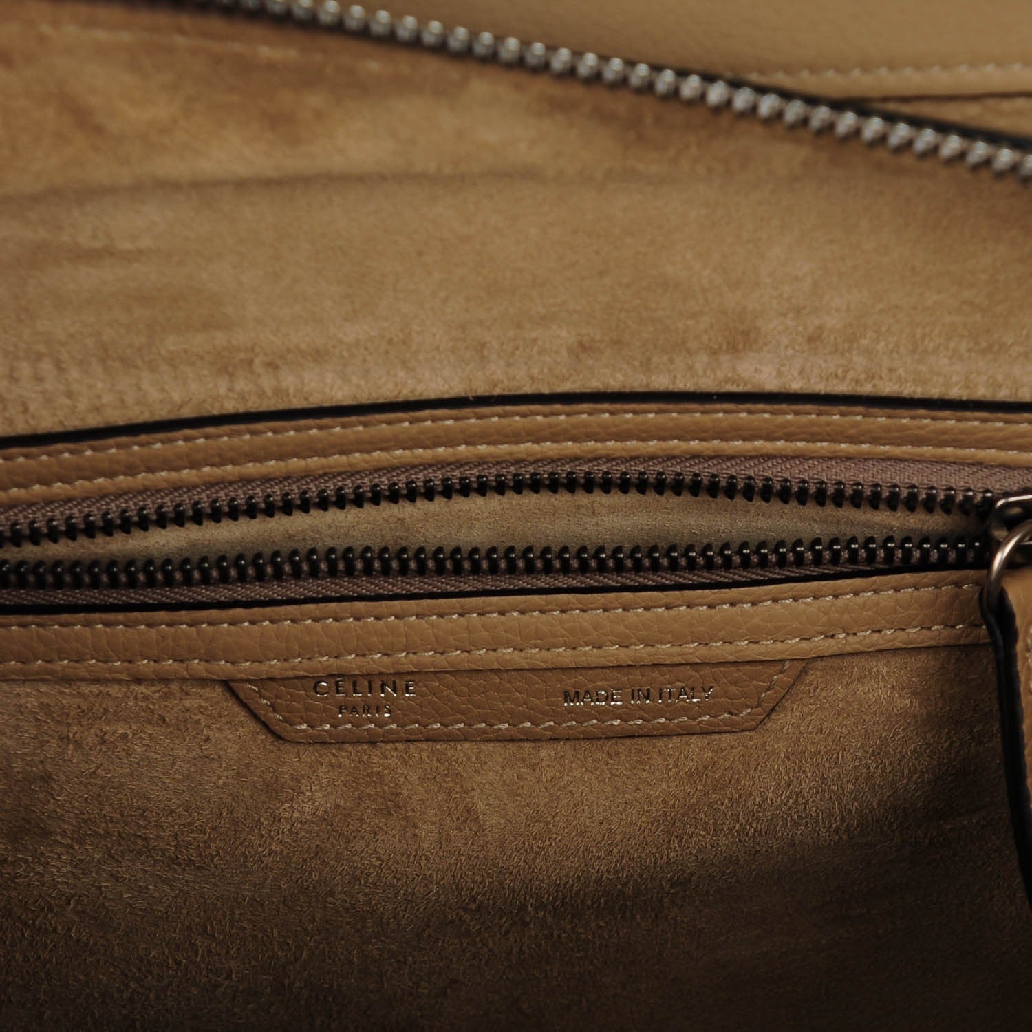 Celine Drummed Calfskin Micro Luggage Dune 7 of 8
