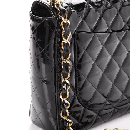 Chanel Patent Quilted XL Flap Bag Black 14 of 21