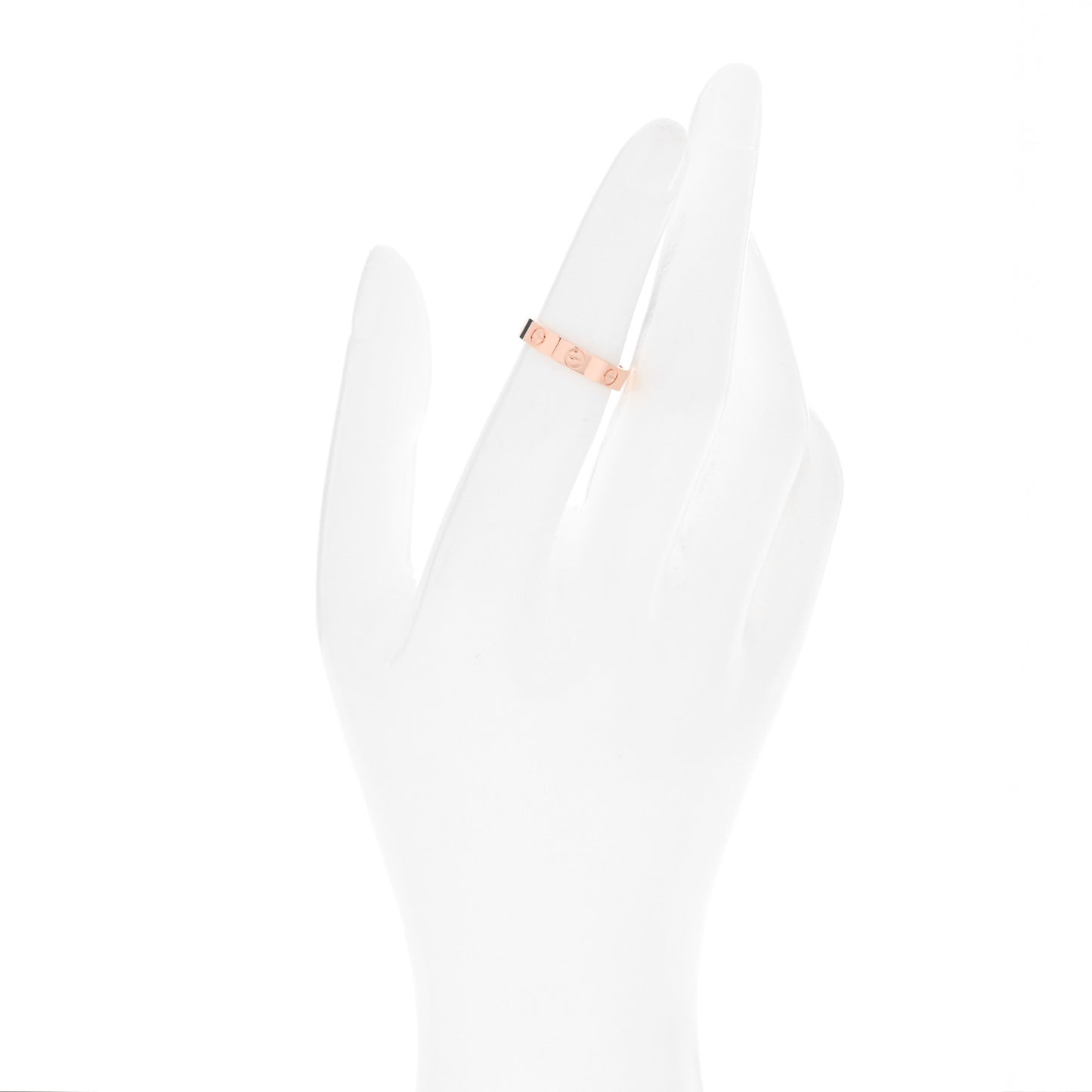 18K Pink Gold 3.5mm LOVE Wedding Band Ring 50 5.25