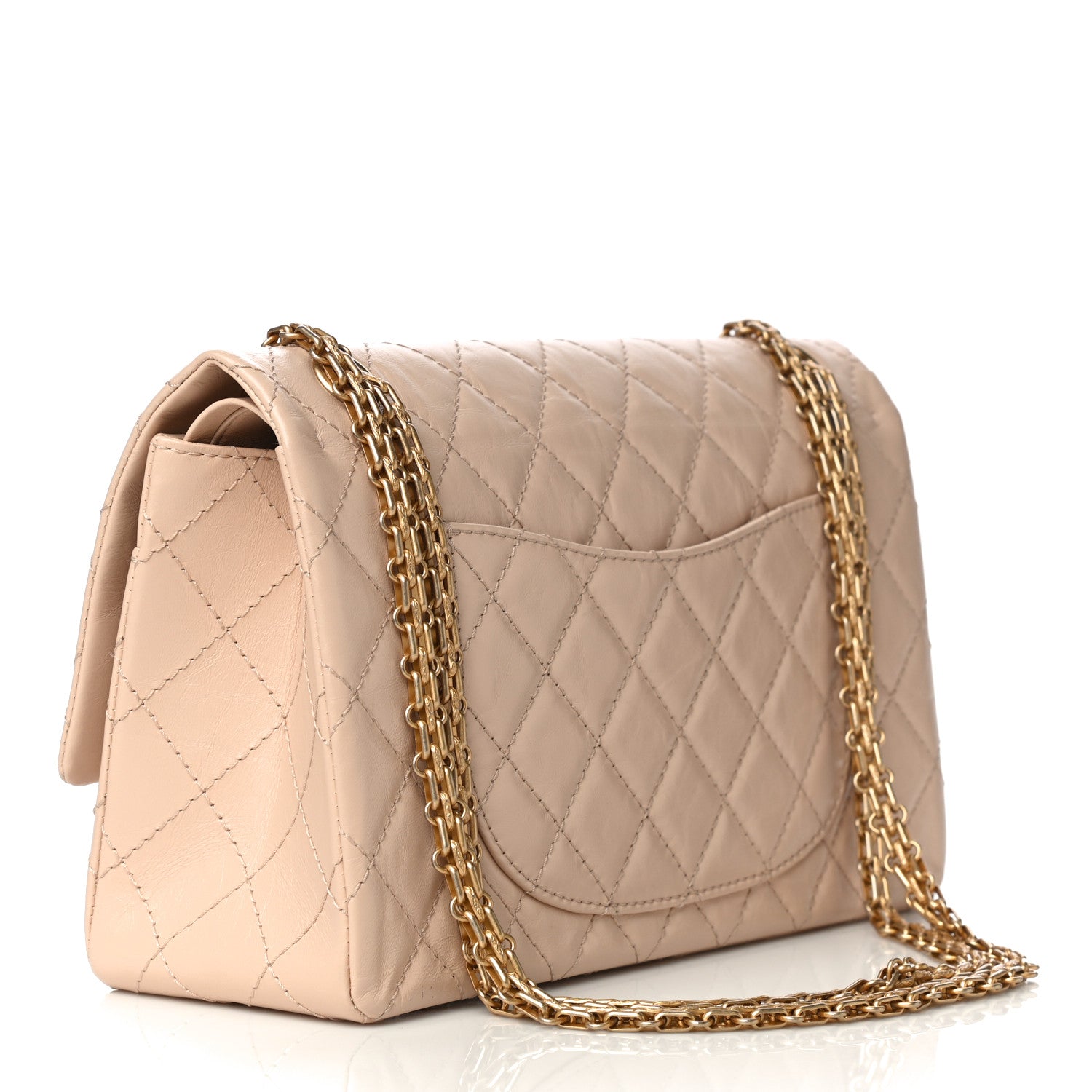 Chanel Aged Calfskin Quilted 2.55 Reissue 226 Flap Light Beige 3 of 10