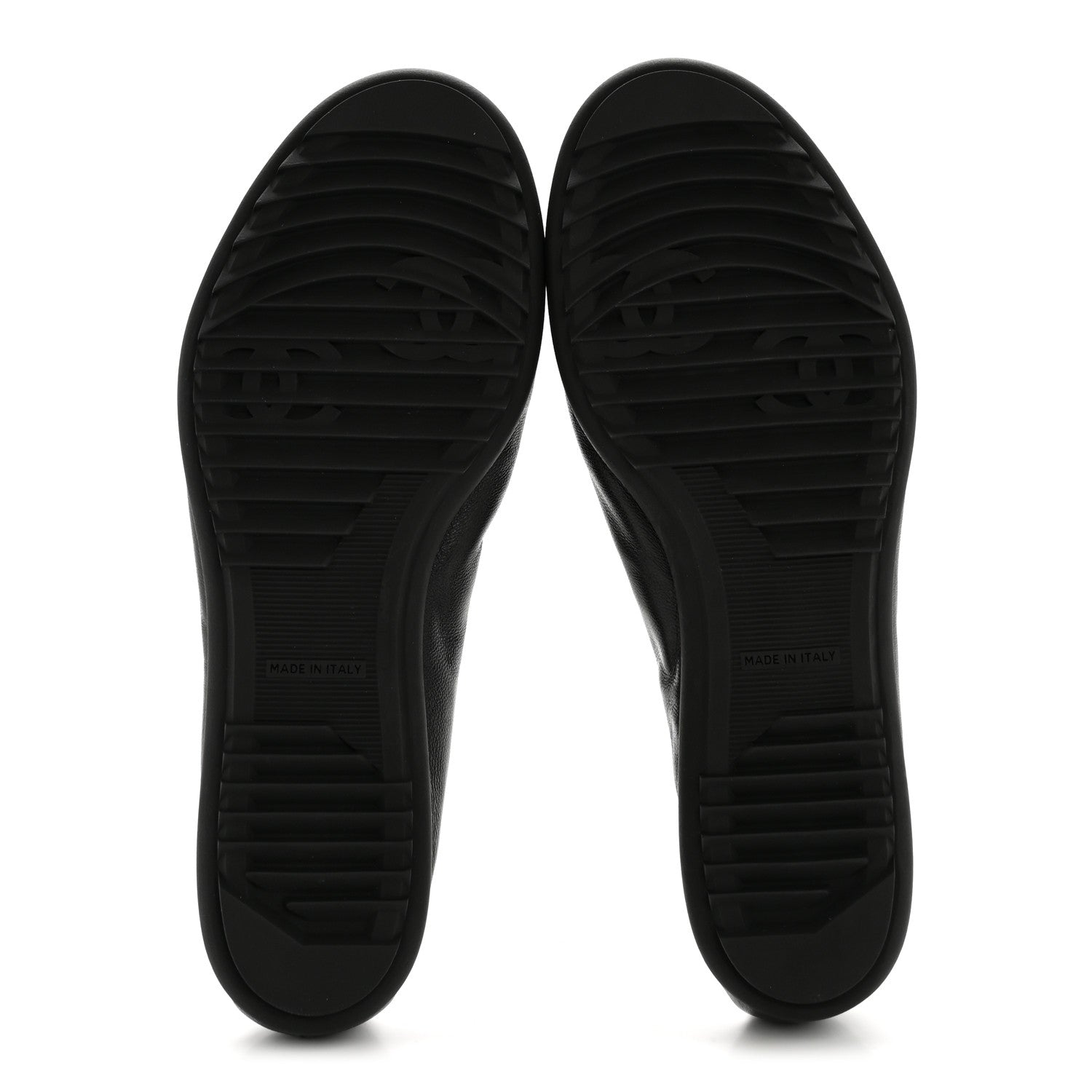 Chanel Lambskin Cap Toe CC Mary Jane Flats 38 Black 6 of 10