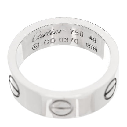 Cartier 18K White Gold 5.5mm LOVE Ring 49 5 4 of 4
