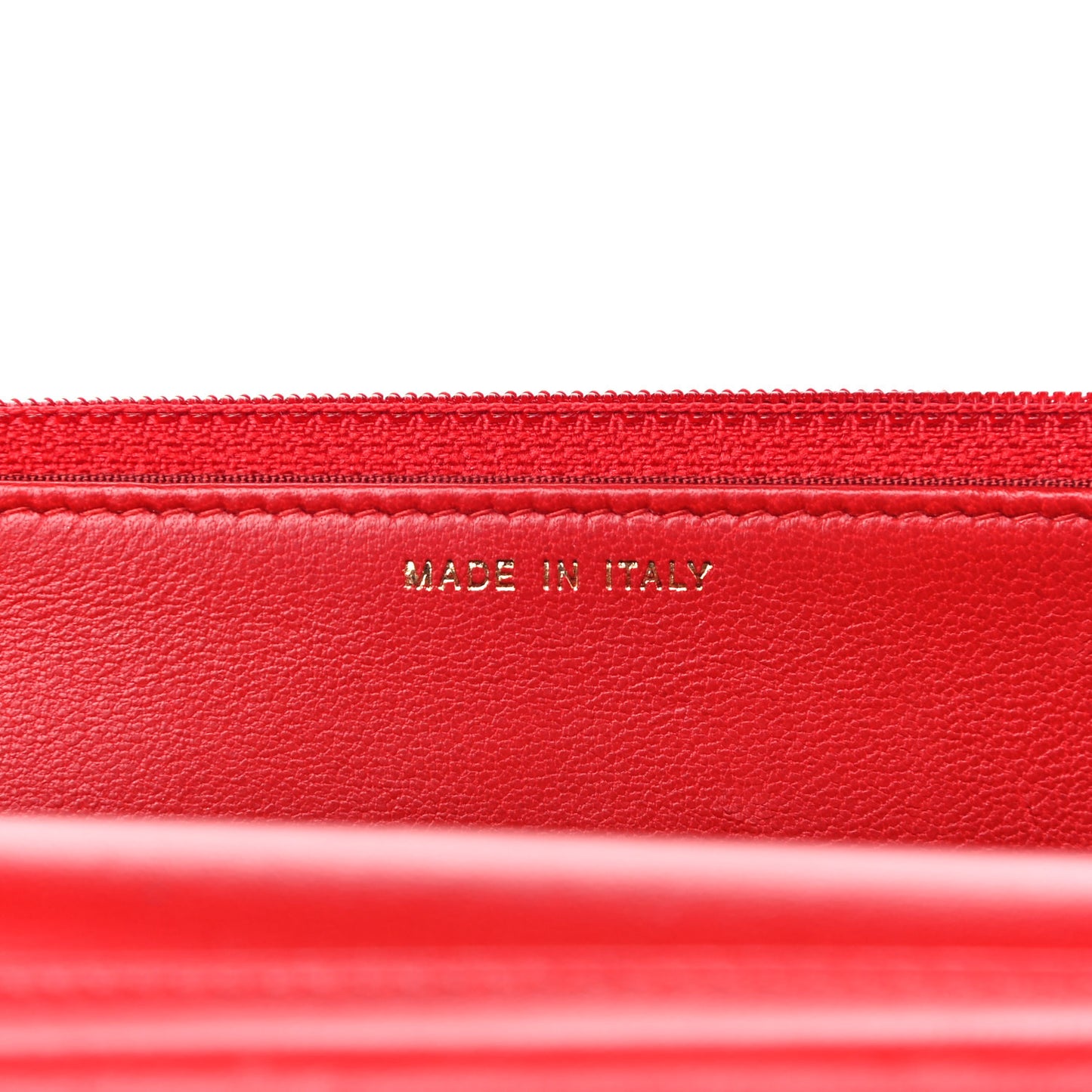 Lambskin Quilted Boy Wallet On Chain WOC Red