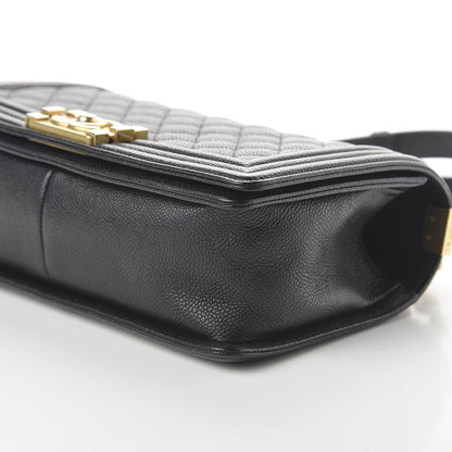 Chanel Caviar Quilted Medium Boy Flap Black 7 of 10