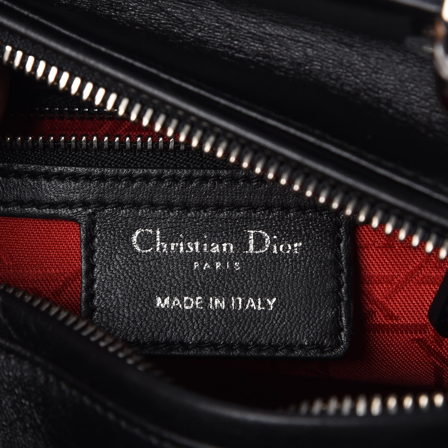 Christian Dior Lambskin Cannage Medium Lady Dior Black 6 of 8