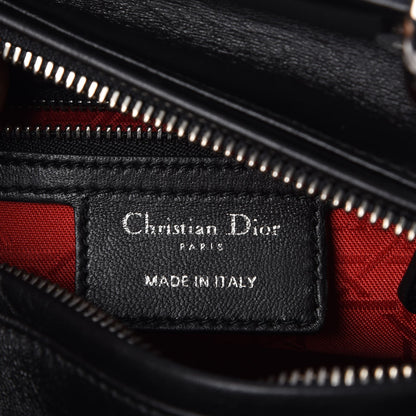 Christian Dior Lambskin Cannage Medium Lady Dior Black 6 of 8