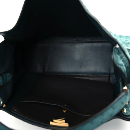 Fendi Ostrich Shiny Nappa Large Peekaboo X-Lite Green 12 of 16