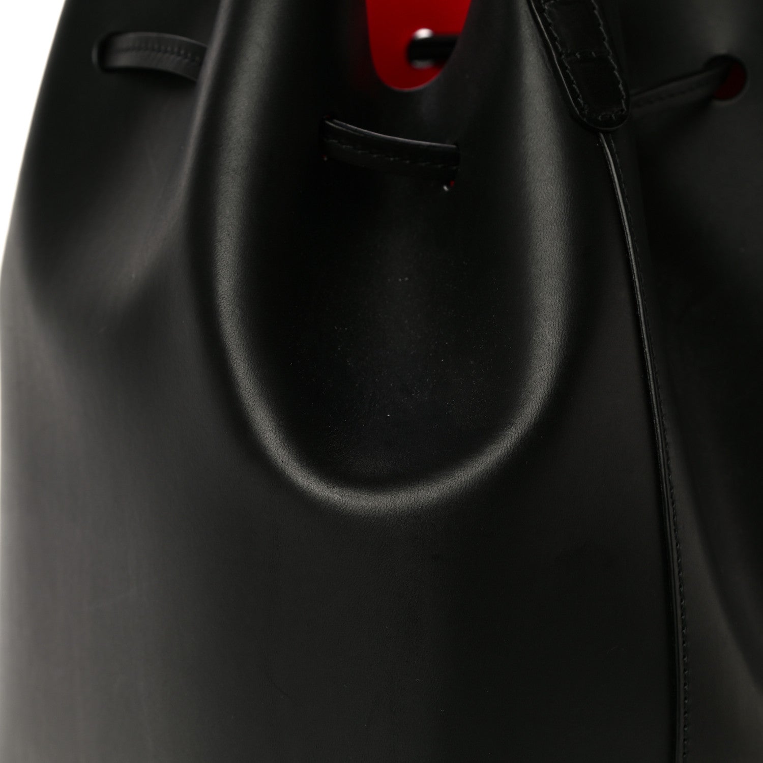 Mansur Gavriel Vegetable Tanned Calfskin Bucket Bag Black Flamma 10 of 14