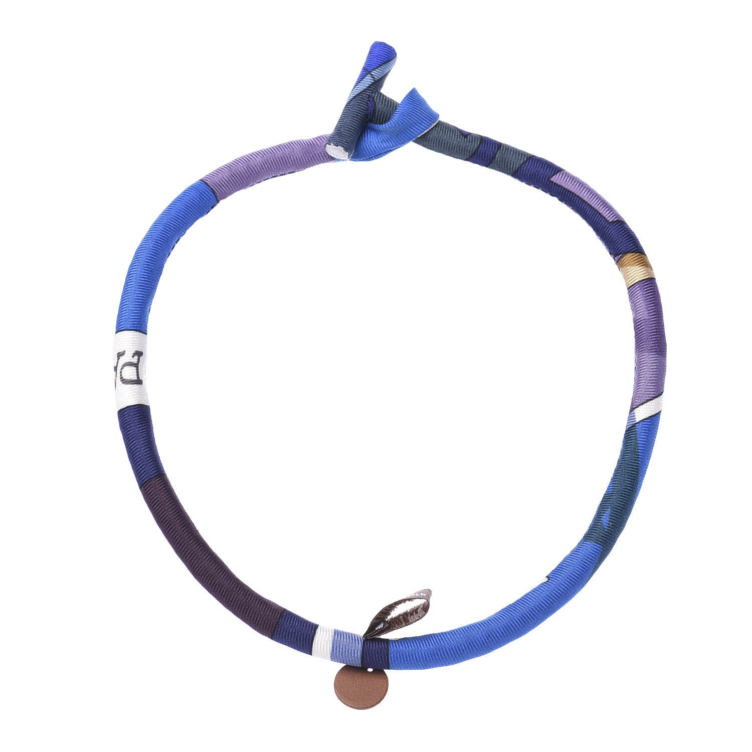 Hermes Silk Collier En Soie Petit H Necklace 1 of 6
