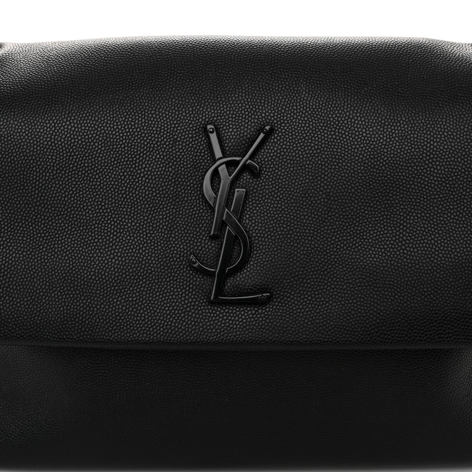 Saint Laurent Grain De Poudre Medium West Hollywood Monogram Fold-Over Black 8 of 10