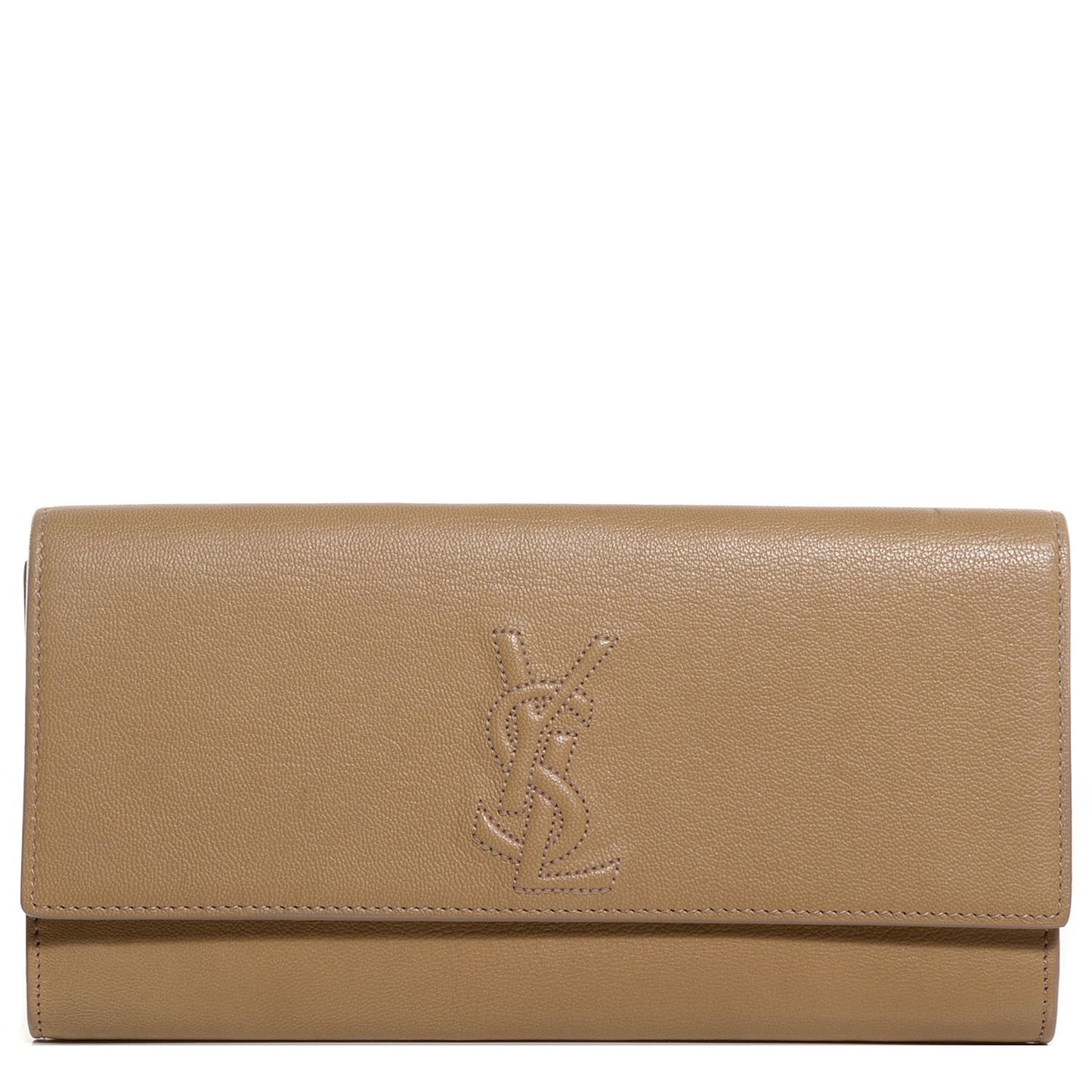 Chevre Small Belle de Jour Clutch Beige