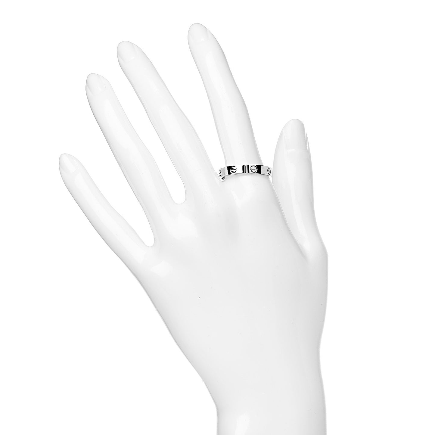 18K White Gold 3.5mm LOVE Wedding Band Ring 61 9.5