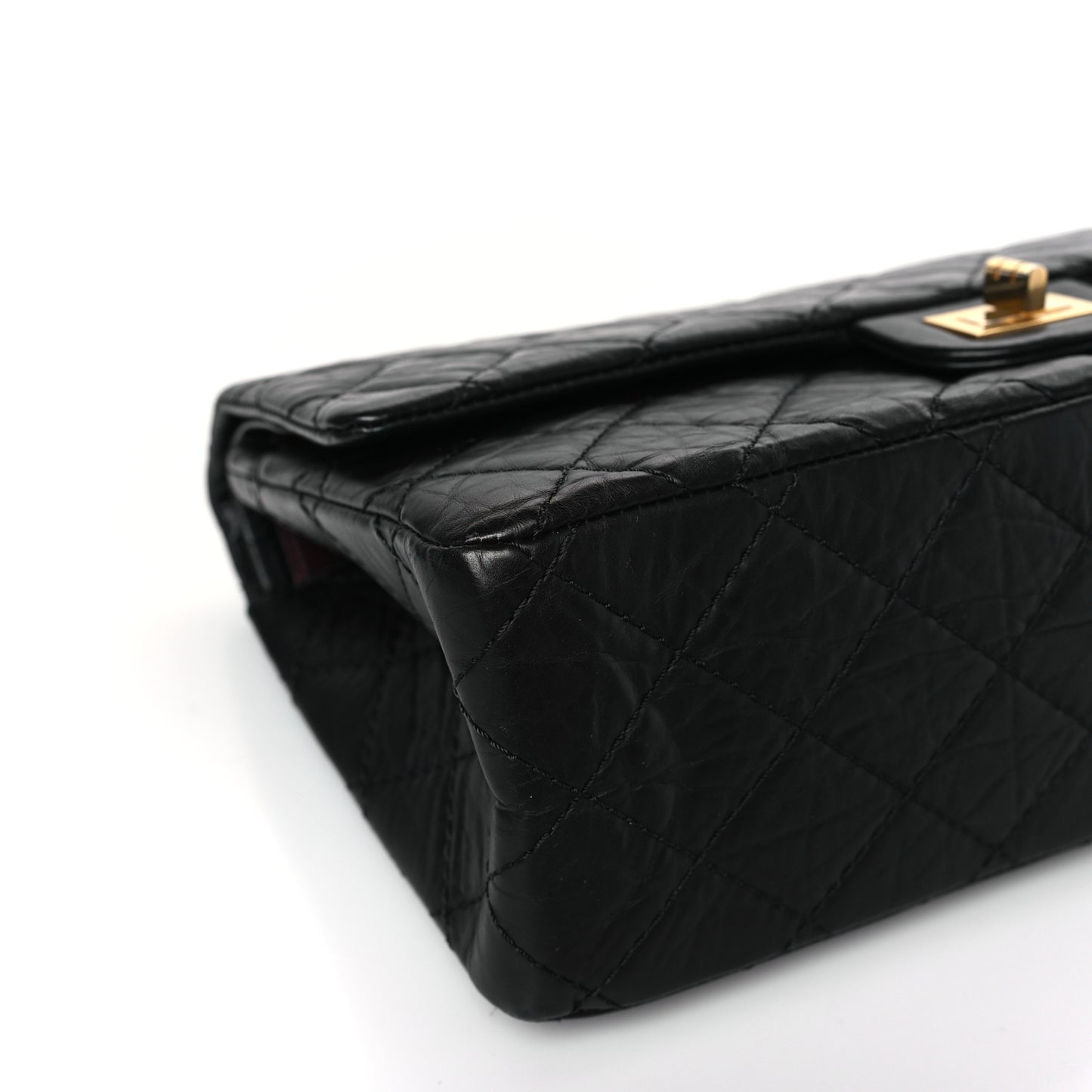 Aged Calfskin Quilted 2.55 Reissue 226 Flap Black
