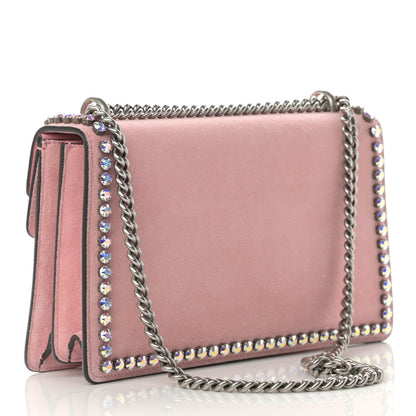 Gucci Suede Crystal Small Dionysus Shoulder Bag Peonia 3 of 13