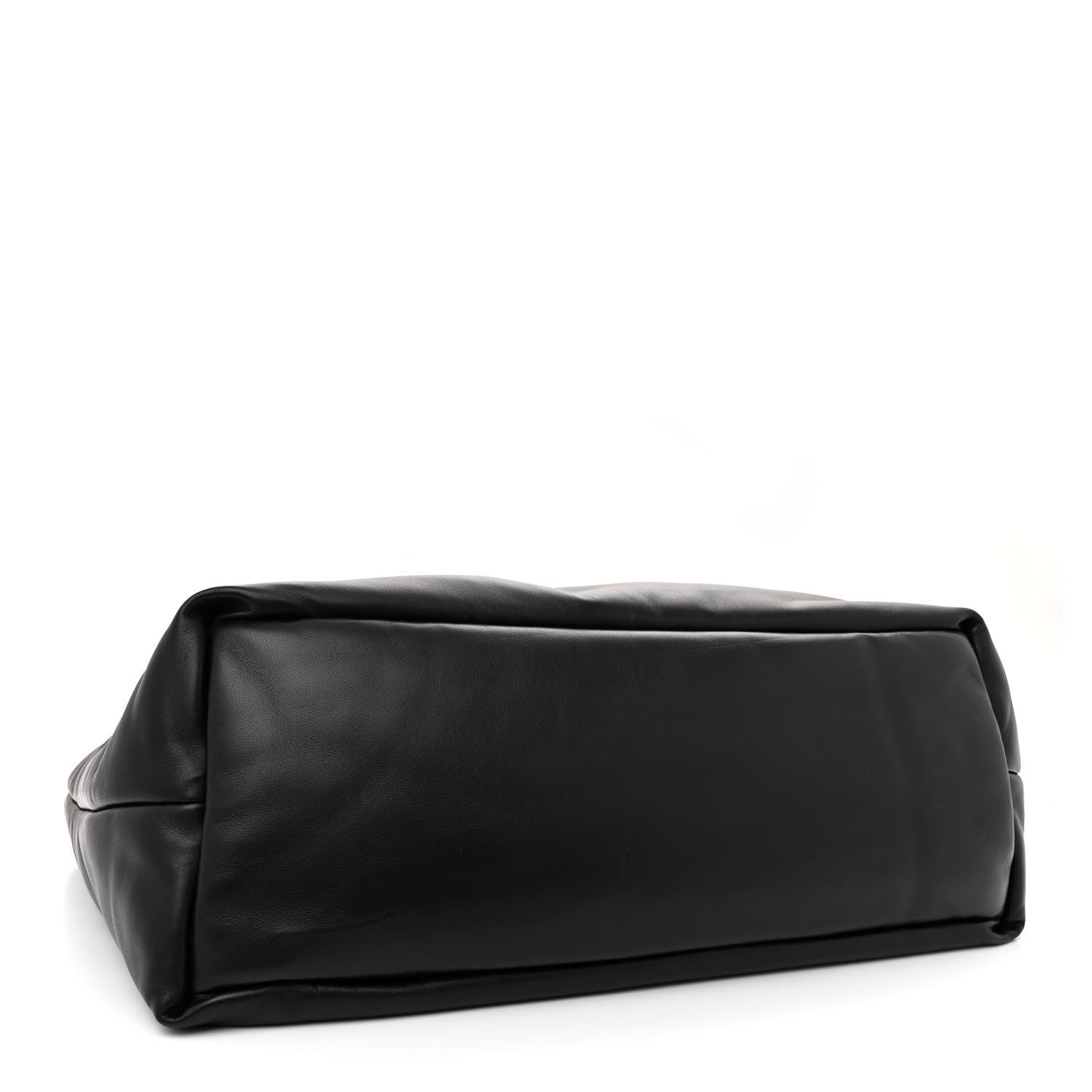 Saint Laurent Lambskin Wide Puffer Tote Black 4 of 10