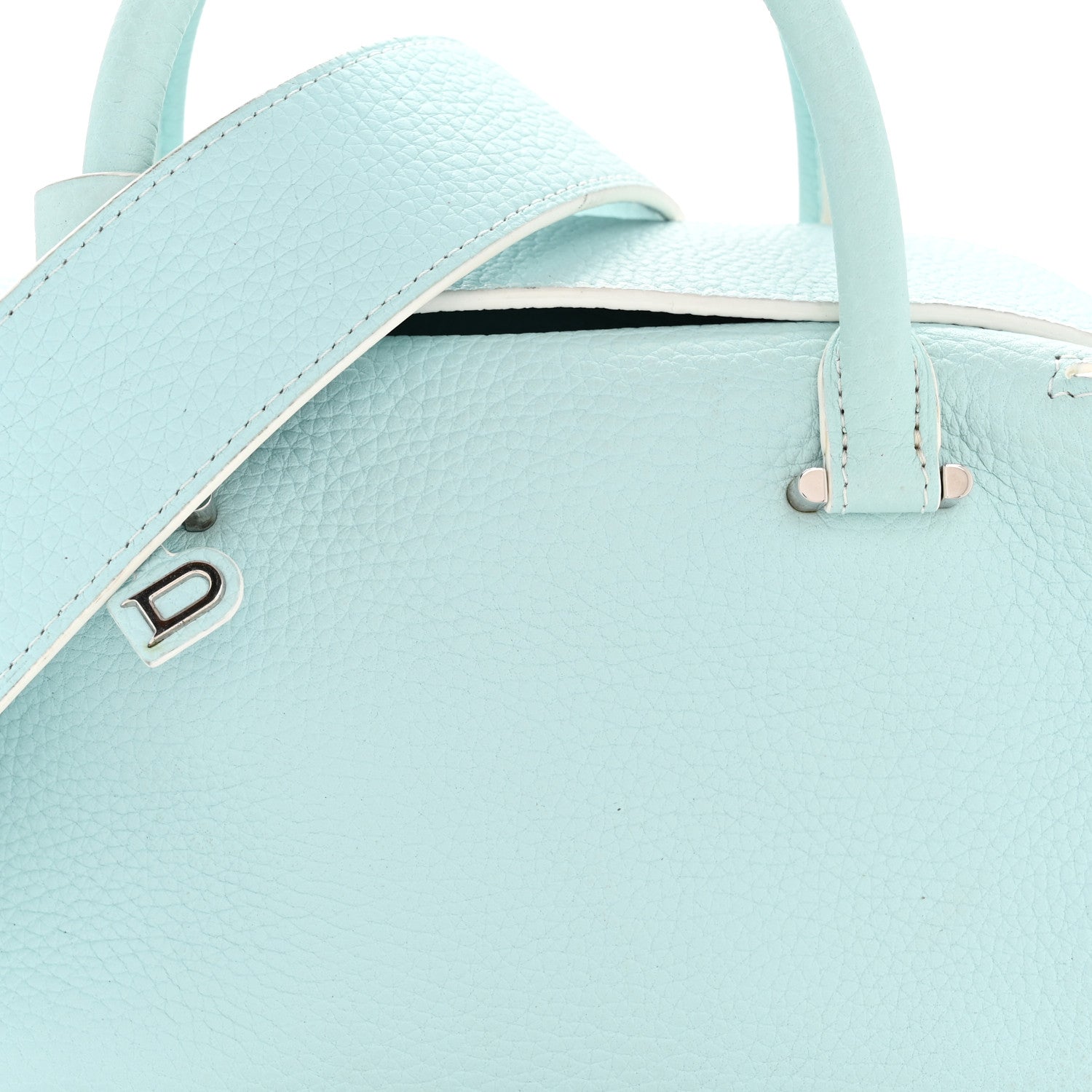 Delvaux Taurillon Soft Mini Cool Box Satchel Light Blue 8 of 13