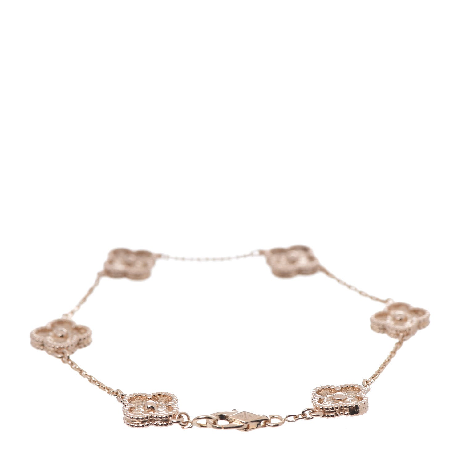 Van Cleef & Arpels 18K Rose Gold 6 Motifs Sweet Alhambra Bracelet 3 of 7