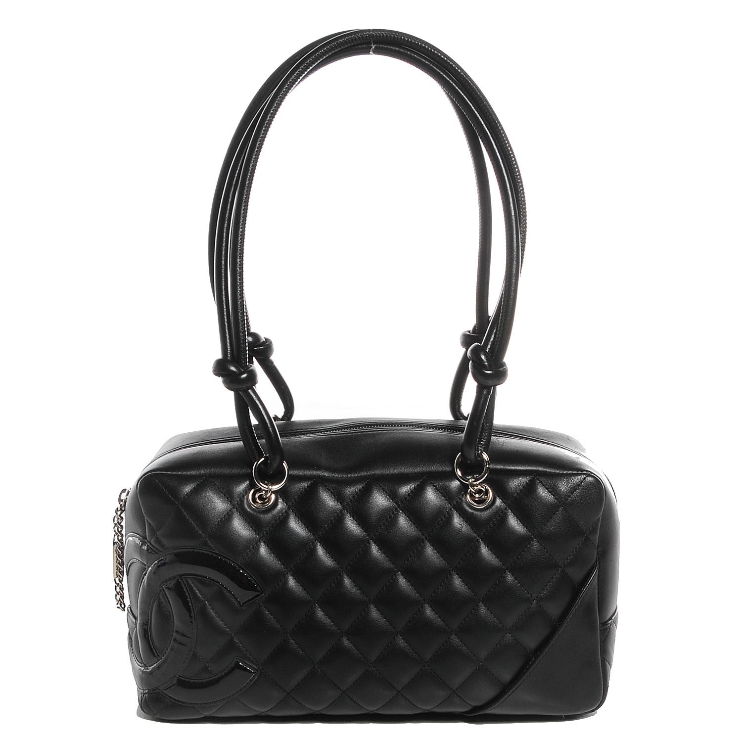 Chanel Calfskin Quilted Large Cambon Bowler Black 1 of 7