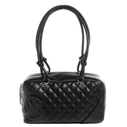 Chanel Calfskin Quilted Large Cambon Bowler Black 1 of 7