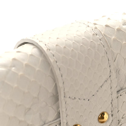 Louis Vuitton Snakeskin Monogram Embossed Trunk Chain Wallet Blanc 10 of 11