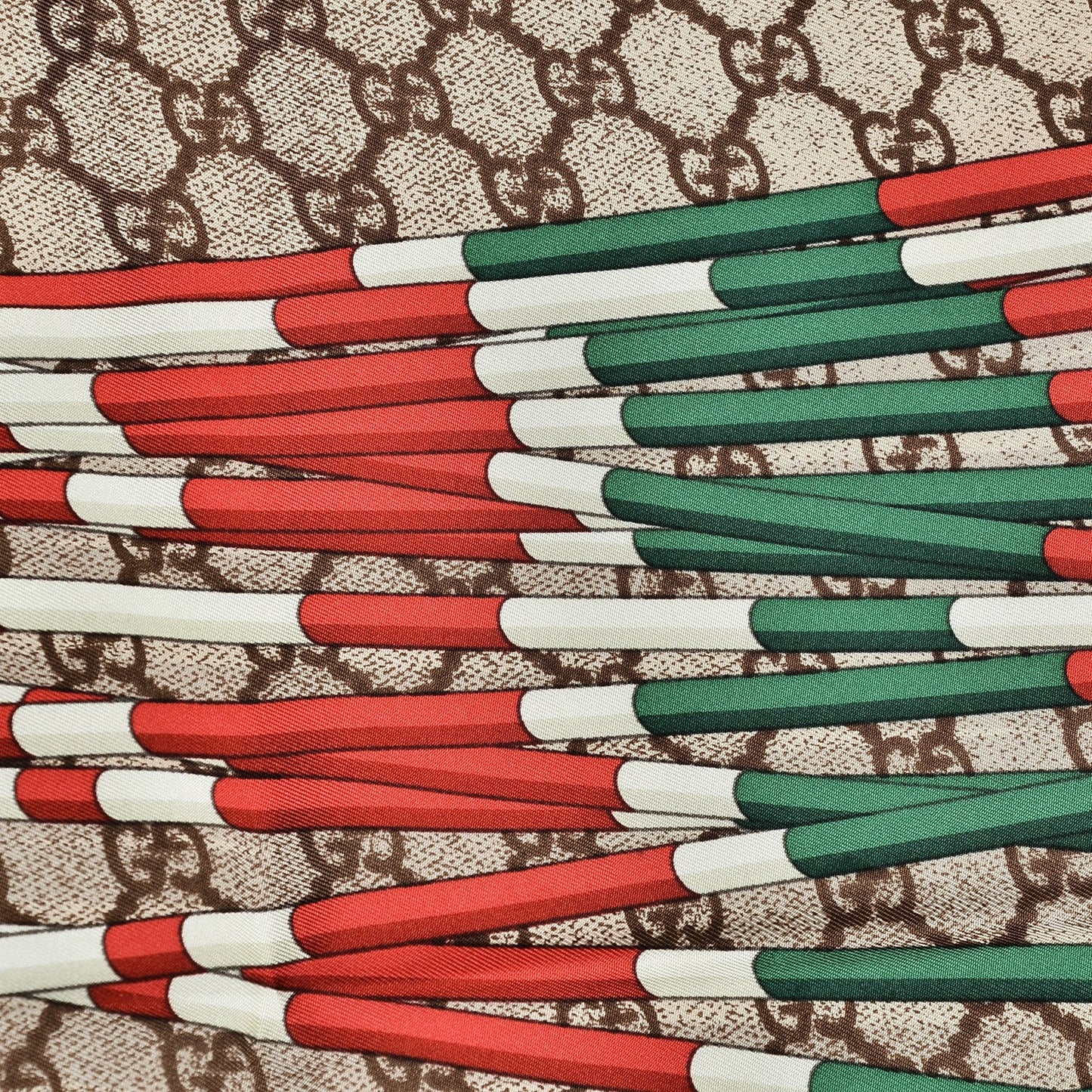 Silk Monogram Square Scarf Brown