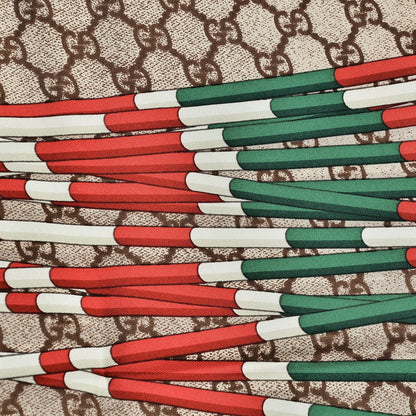 Gucci Silk Monogram Square Scarf Brown 4 of 5