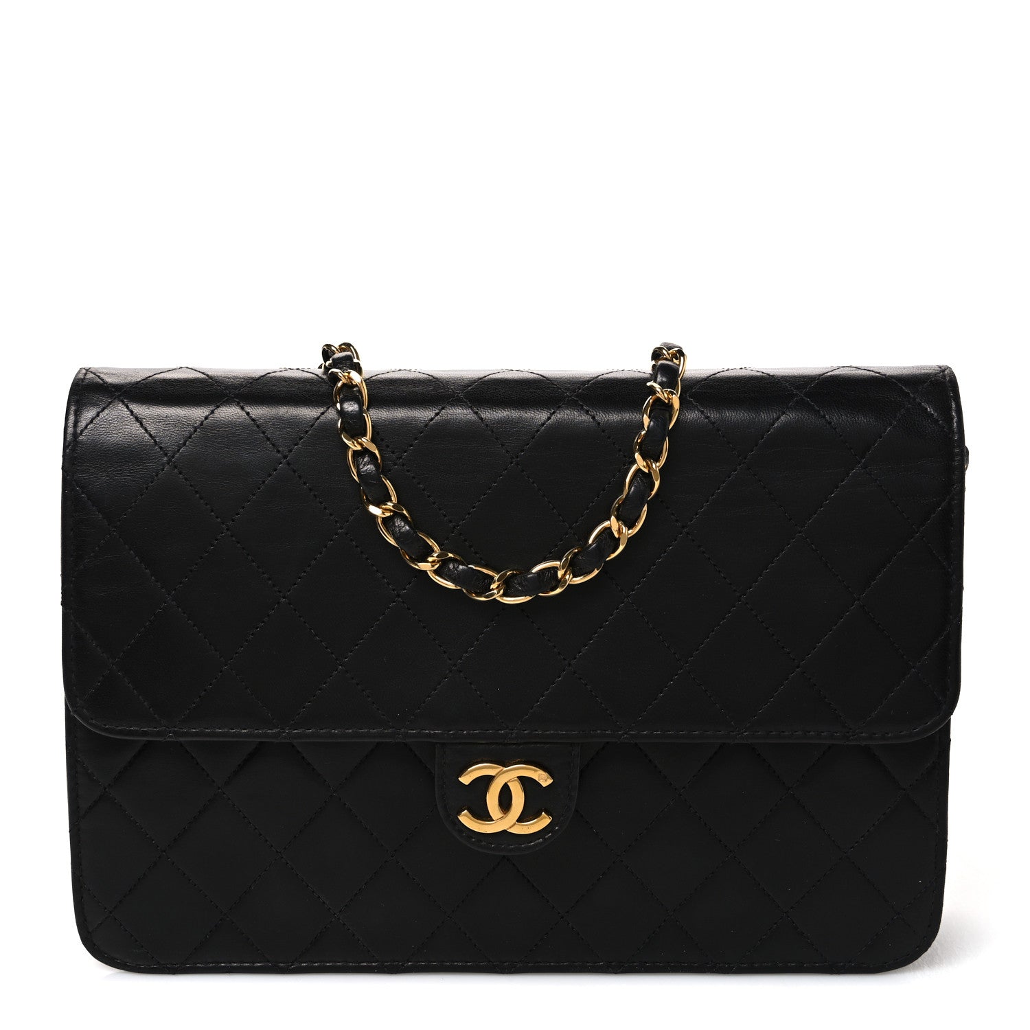 Chanel Lambskin Quilted Medium Single Flap Black 1 of 11