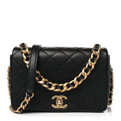 Chanel Caviar Quilted Small Fashion Therapy Flap Bag Black 1 of 11