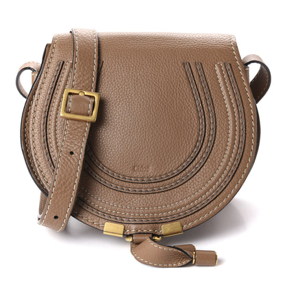 Chloe Calfskin Mini Marcie Round Crossbody Bag Nut 1 of 9
