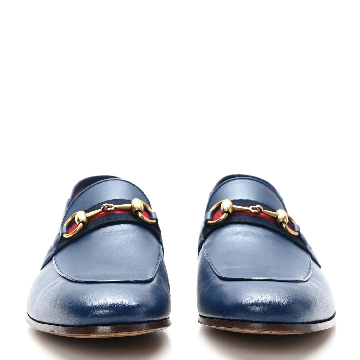 Gucci Agnello Plonge Granada Kid Web Mens Horsebit Loafers 8 Royale 2 of 9