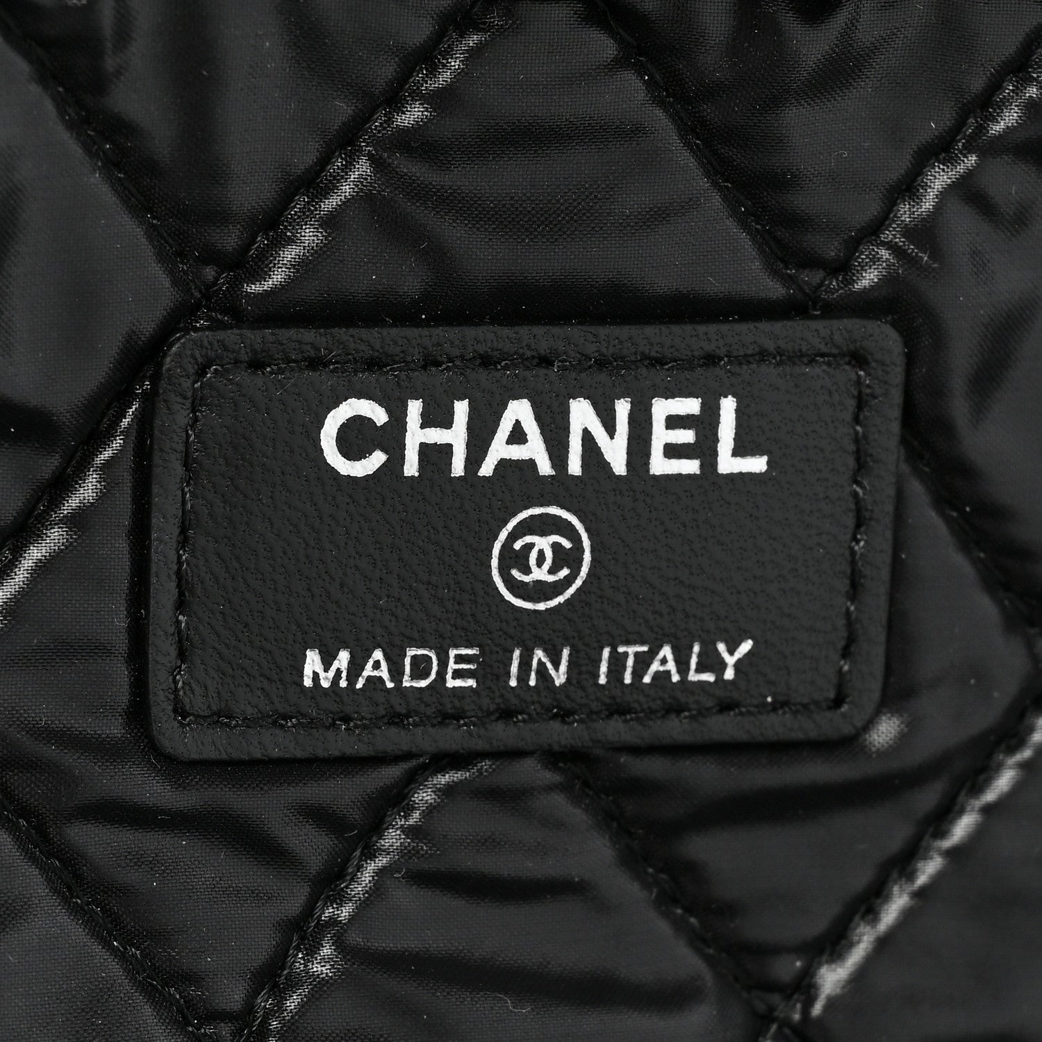 Chanel Coated Canvas Airline Cosmetic Travel Bag Black White 5 of 7