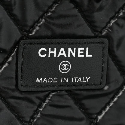 Chanel Coated Canvas Airline Cosmetic Travel Bag Black White 5 of 7