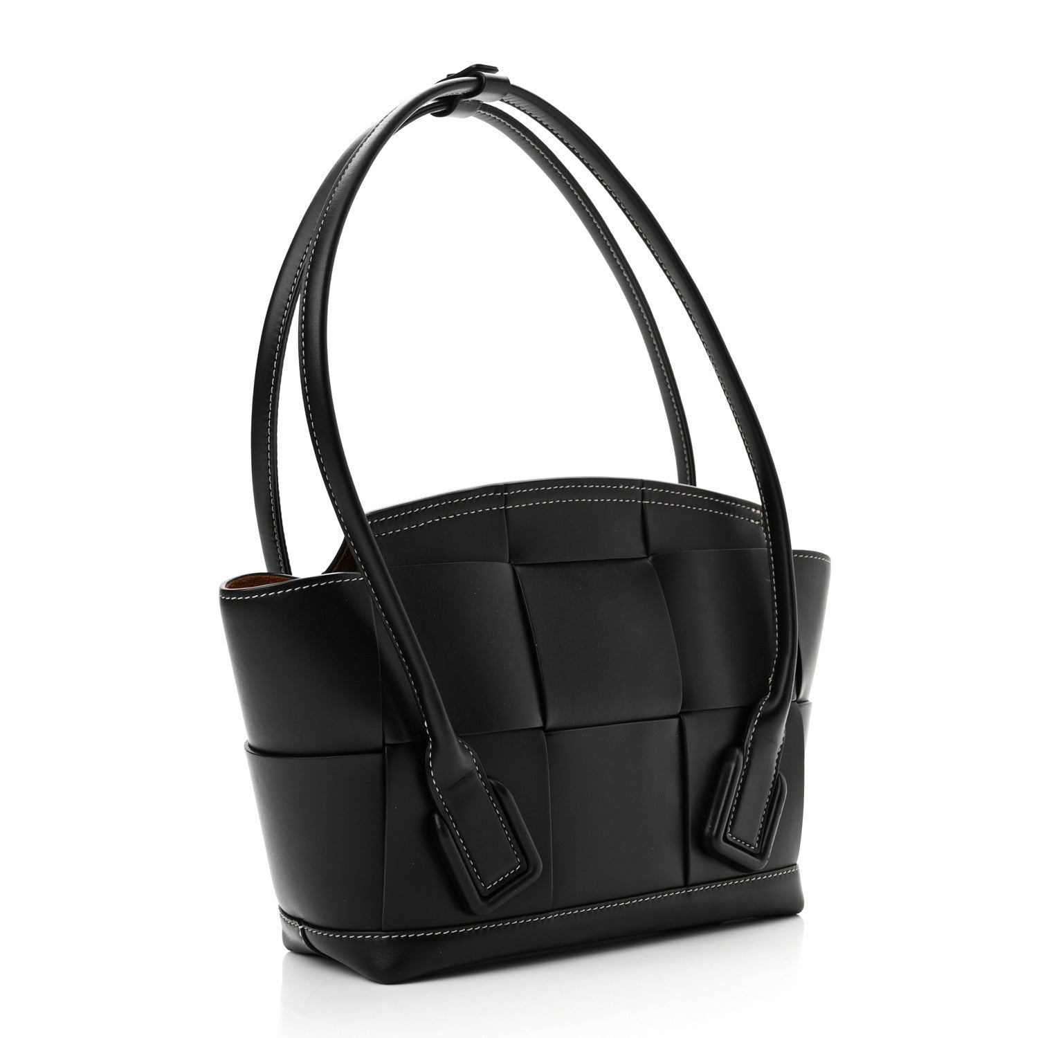 Bottega Veneta French Calfskin Maxi Intrecciato Small Arco Black 3 of 10