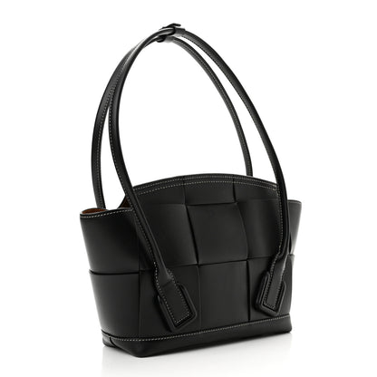 Bottega Veneta French Calfskin Maxi Intrecciato Small Arco Black 3 of 10