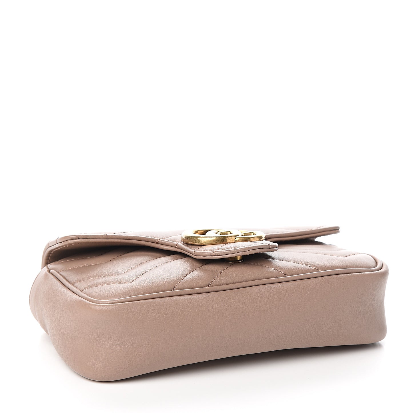 Calfskin Matelasse Super Mini GG Marmont Shoulder Bag Porcelain Rose