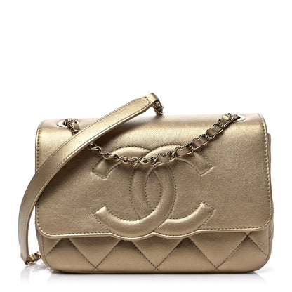 Chanel Metallic Lambskin Quilted Timeless CC Flap Gold 1 of 7