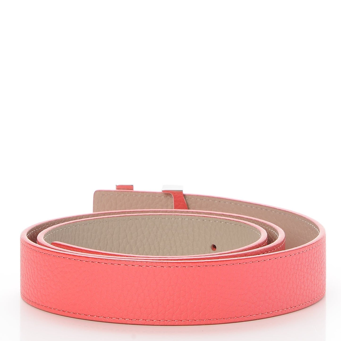 Taurillon Calfskin 30mm LV Initiales Belt 90 36 Galet Corail