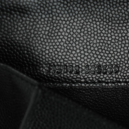 Saint Laurent Grain De Poudre Classic Zip Around Travel Wallet Black 7 of 8