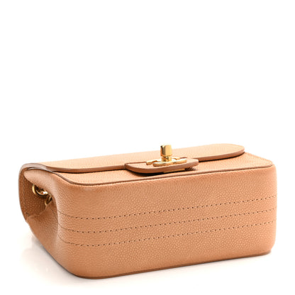 Chanel Grained Calfskin Mini Square Classic Pure Flap Brown 4 of 9